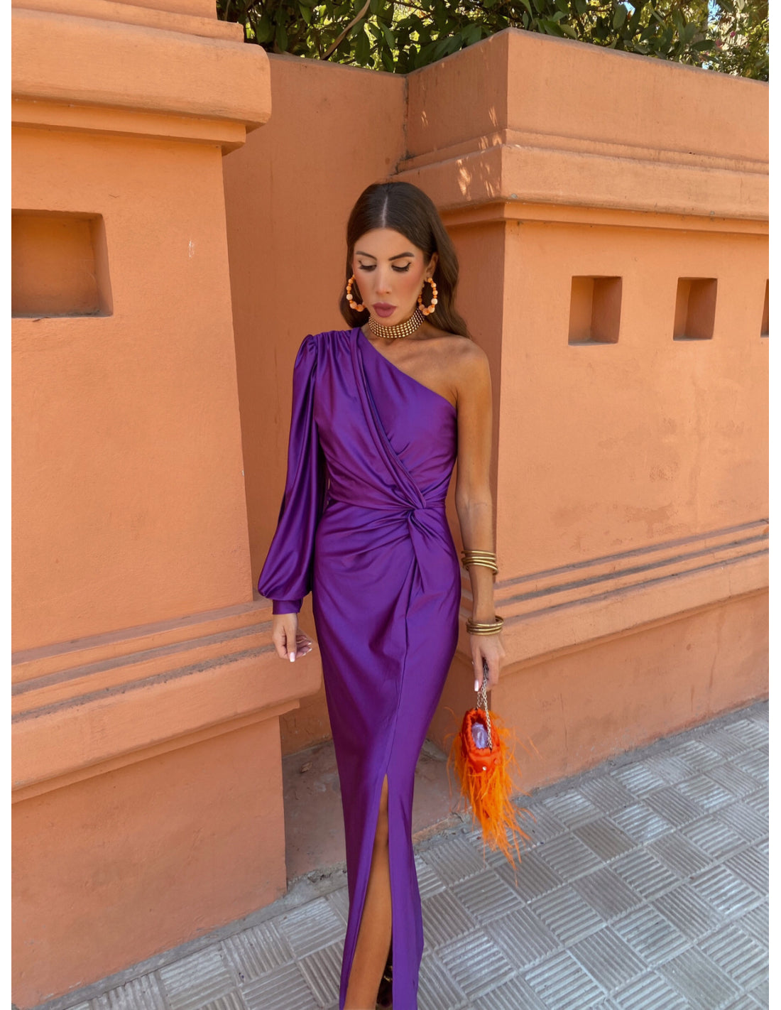 Eleganza One-Shoulder Abito