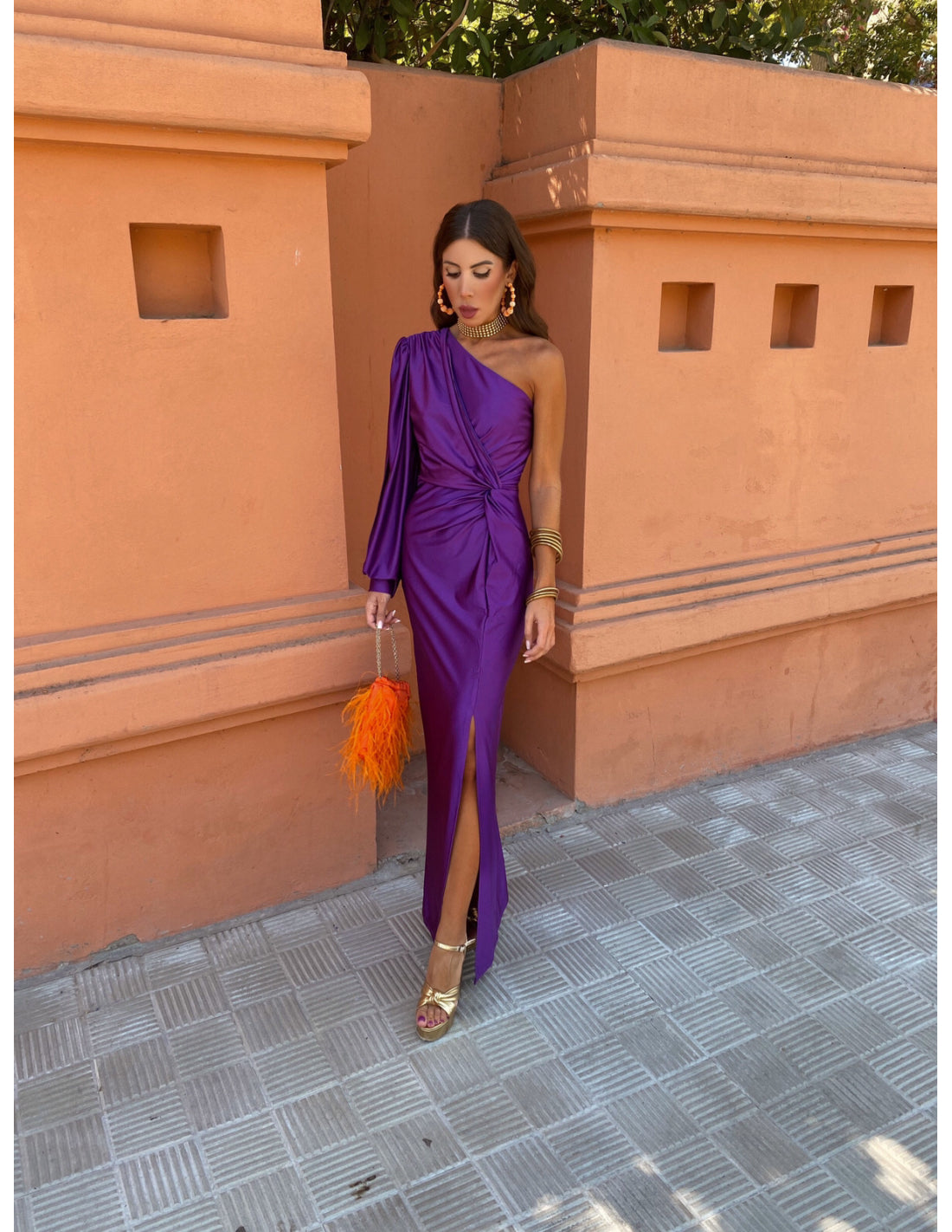 Eleganza One-Shoulder Abito