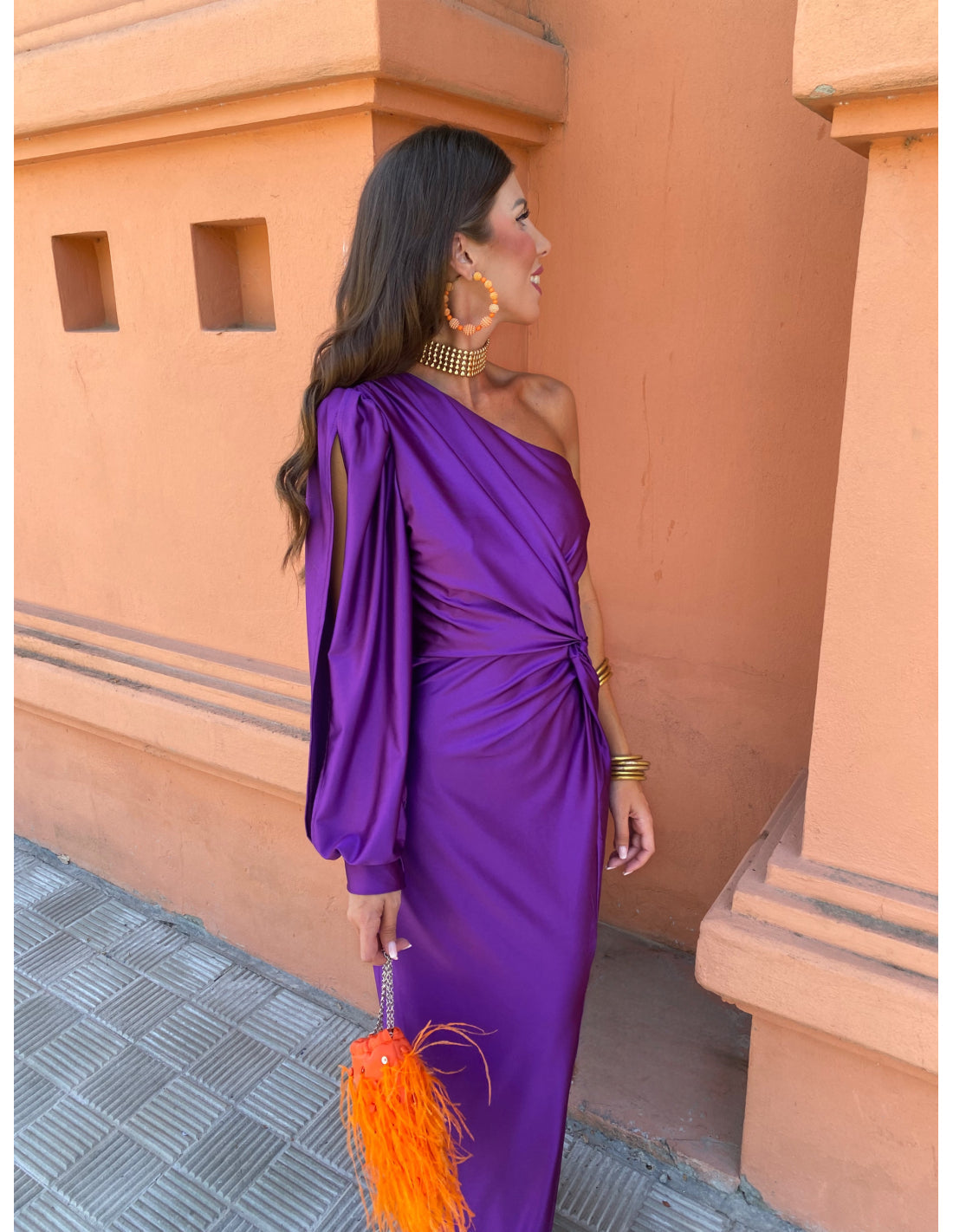 Eleganza One-Shoulder Abito