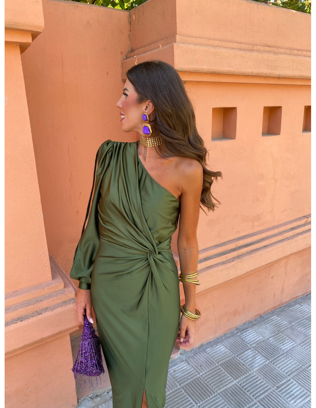 Eleganza One-Shoulder Abito