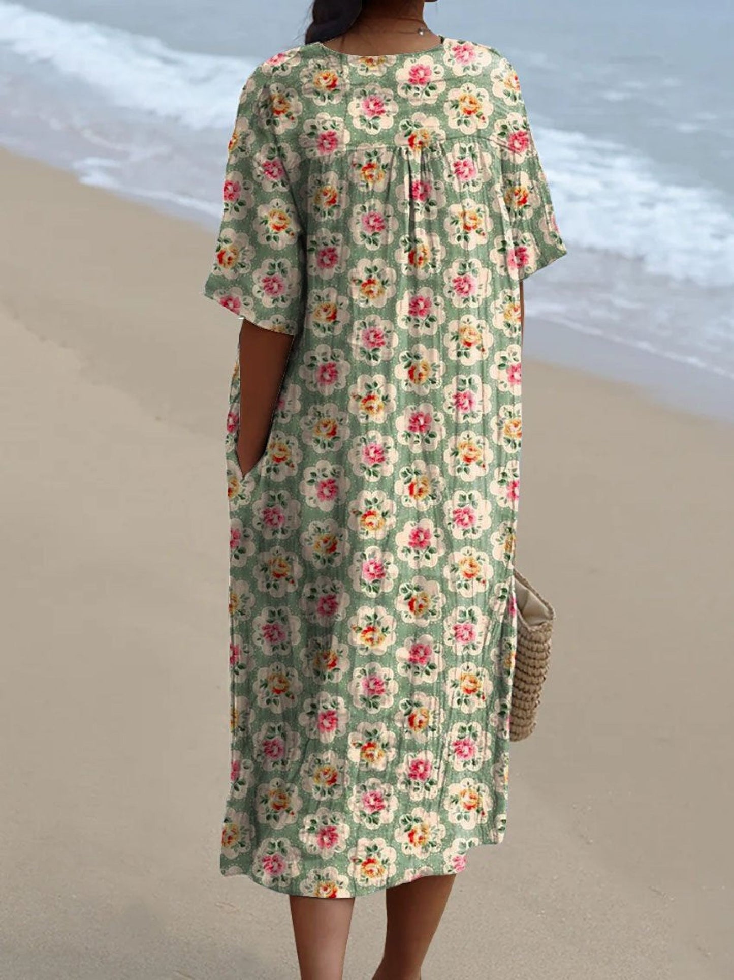 Daisy-Print Vintage Dress