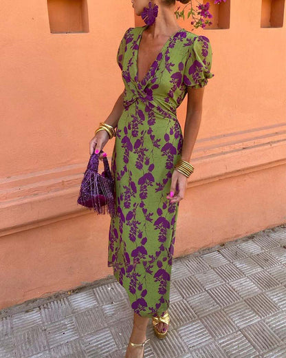 Effortless Elegance Botanical Maxi Dress