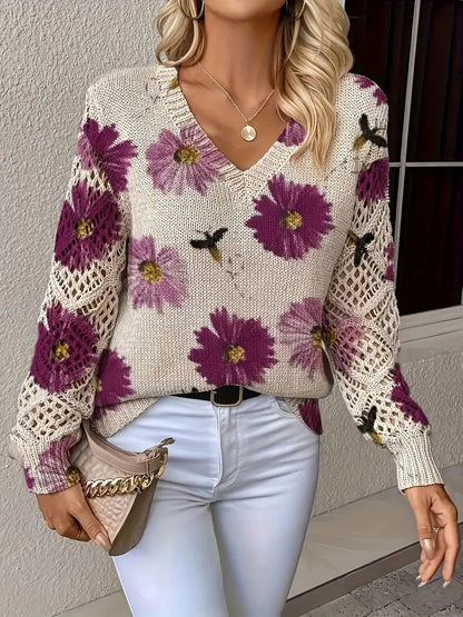 Maglione Floreale Snellente