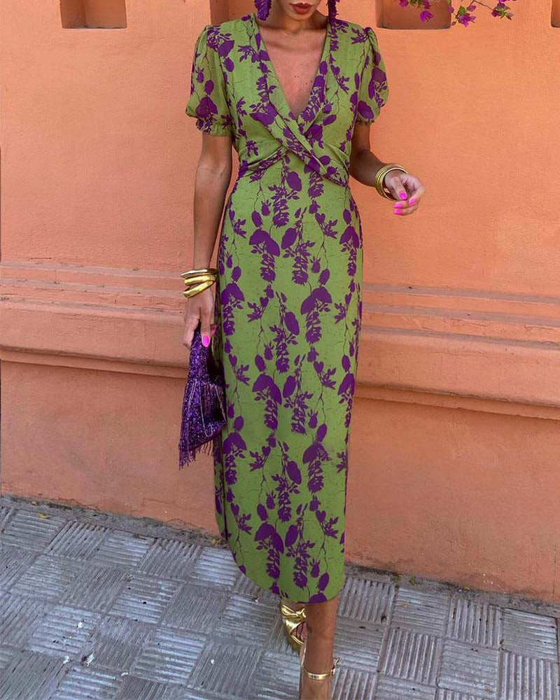 Effortless Elegance Botanical Maxi Dress