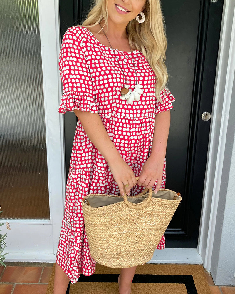 Retro Midi Dress for Effortless Grace