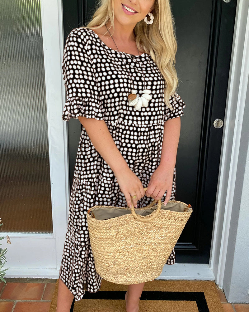 Retro Midi Dress for Effortless Grace
