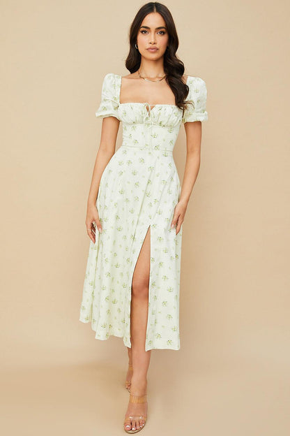 Elegant Corset-Style Midi Dress