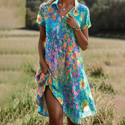 Vestito-Midi Flowy-Elegante