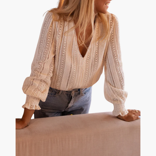 Elegante Blusa V-Neck