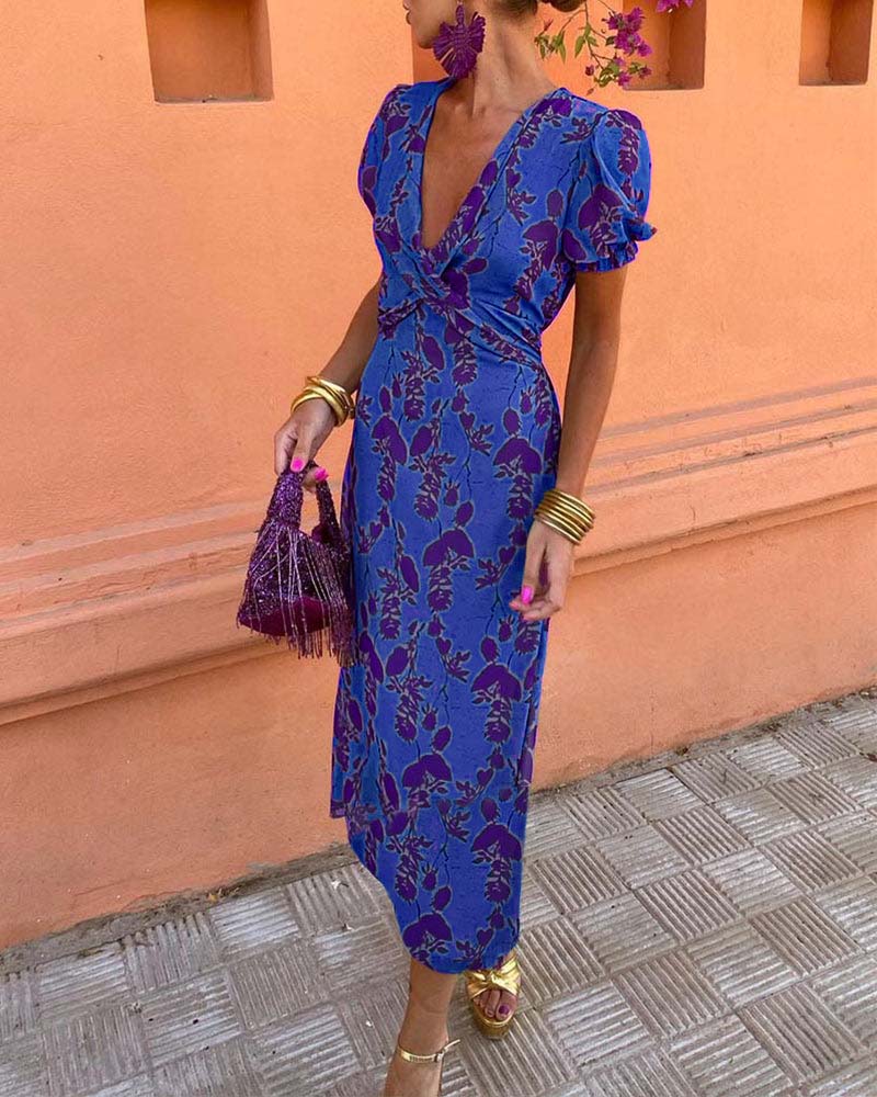 Effortless Elegance Botanical Maxi Dress