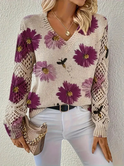 Maglione Floreale Snellente