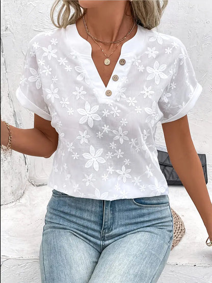 Blusa Floreale Anti-Piega