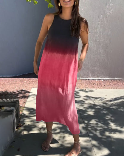 Elegant Gradient Summer Dress