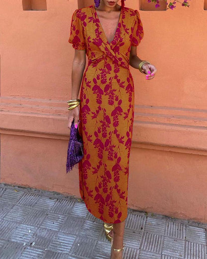 Effortless Elegance Botanical Maxi Dress