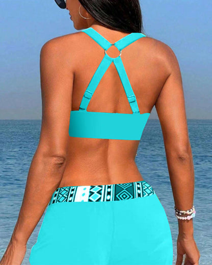 Bikini a Vita Alta Geometrico