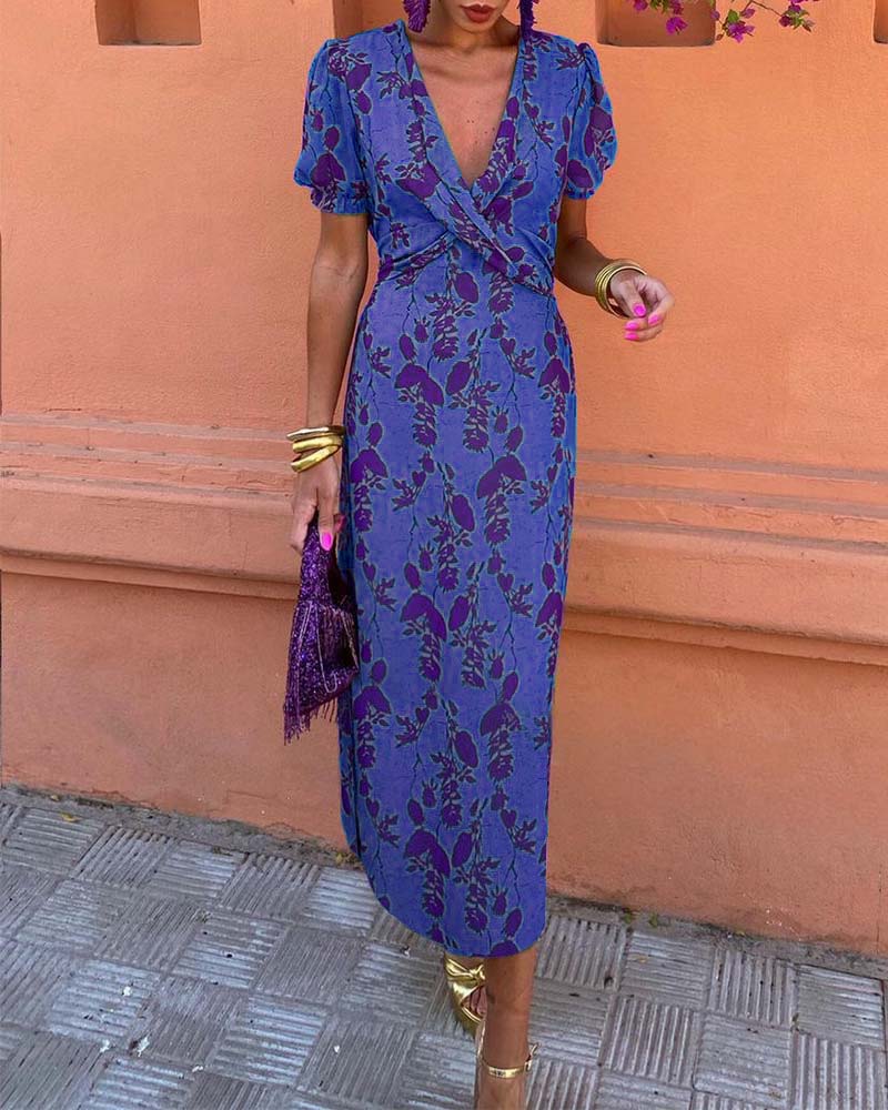 Effortless Elegance Botanical Maxi Dress
