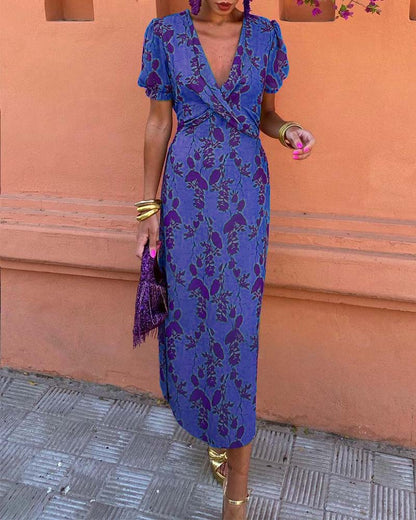 Effortless Elegance Botanical Maxi Dress