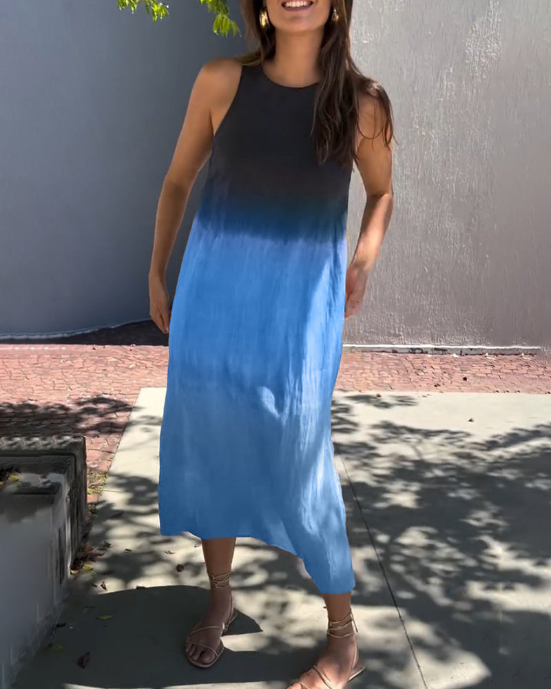 Elegant Gradient Summer Dress