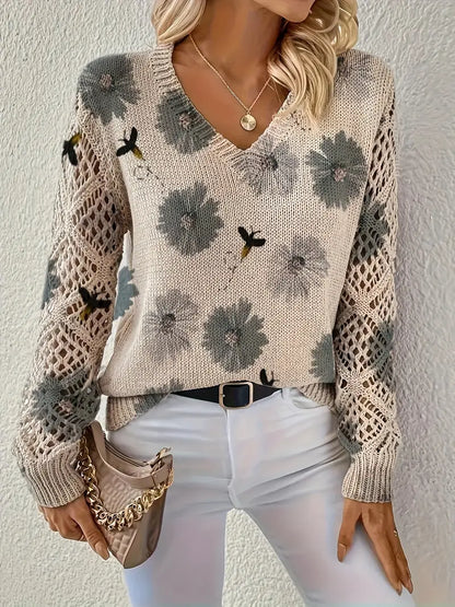 Maglione Floreale Snellente