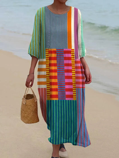 Abito Mireya Vintage-Geometrico