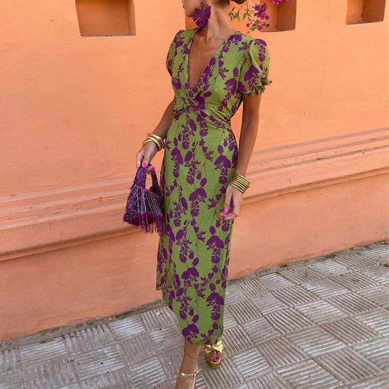 Effortless Elegance Botanical Maxi Dress