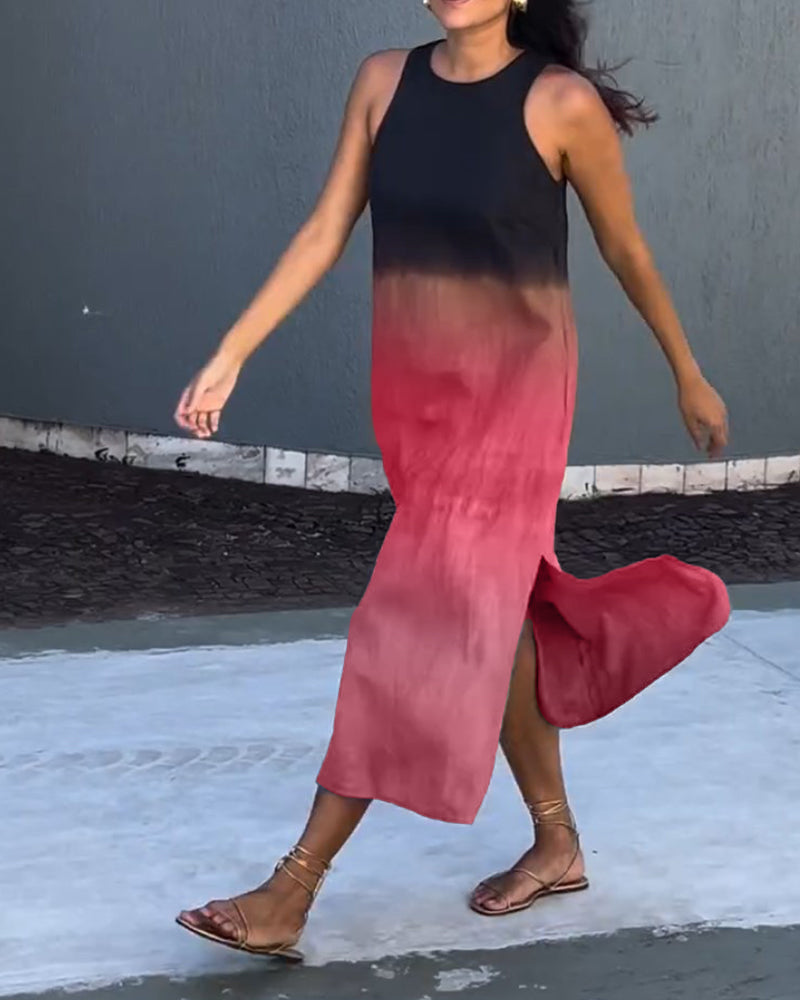 Elegant Gradient Summer Dress