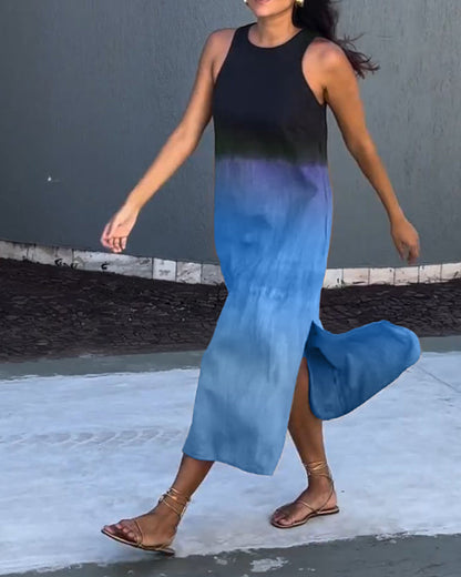 Elegant Gradient Summer Dress
