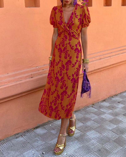 Effortless Elegance Botanical Maxi Dress