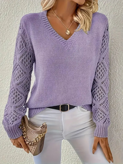 Maglione Lungo Scollo-V Snellente