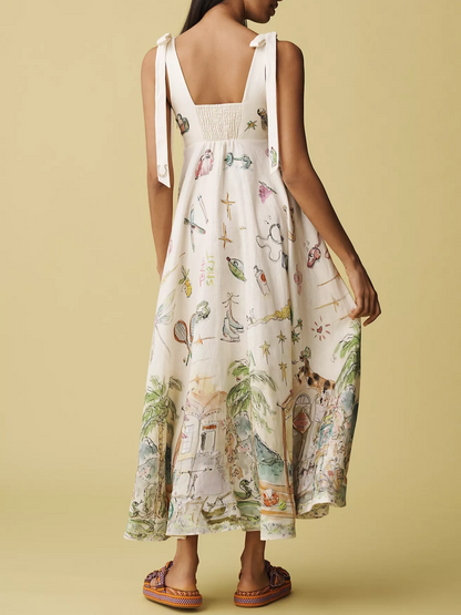 Abito Midi Veste-Pittura