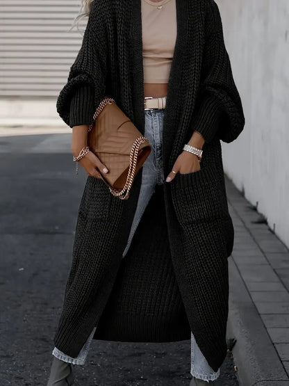 Cardigan Lungo Scollo-V Snellente