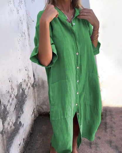 Ibiza-Style Breezy Shirt Dress