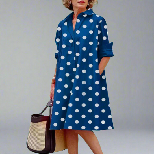 Vestito-Midi Con Design-Elegante