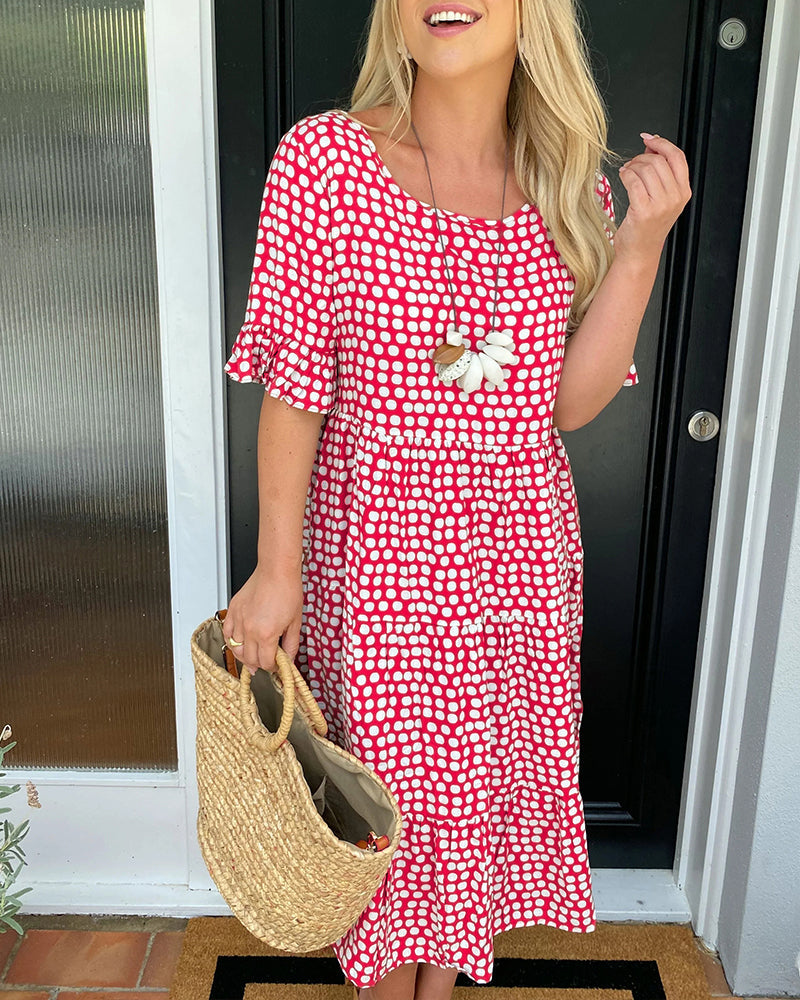 Retro Midi Dress for Effortless Grace