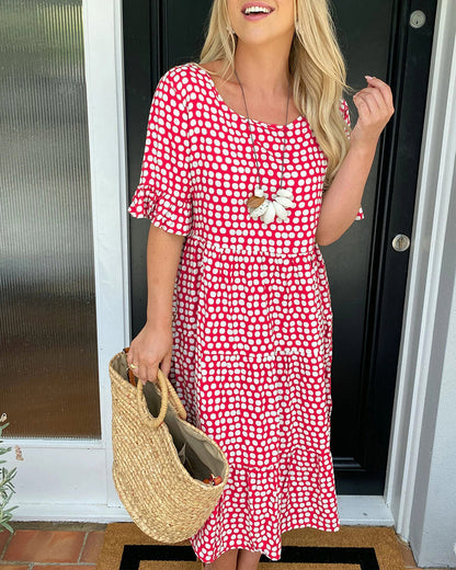 Retro Midi Dress for Effortless Grace