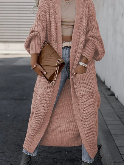 Cardigan Lungo Scollo-V Snellente
