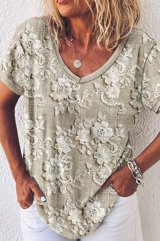 T-Shirt Traspirante Ricamata