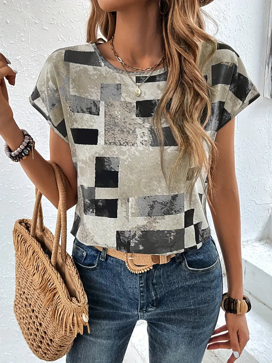 Blusa Geometrica Senza-Stiro