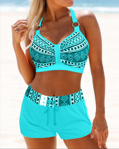 Bikini a Vita Alta Geometrico