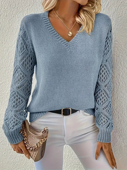 Maglione Lungo Scollo-V Snellente