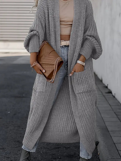 Cardigan Lungo Scollo-V Snellente