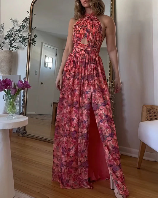 Abito Maxi Floreale Elegante