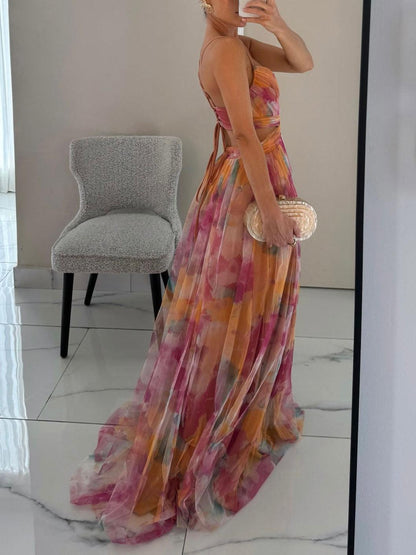 Abito Maxi Floreale Elegante