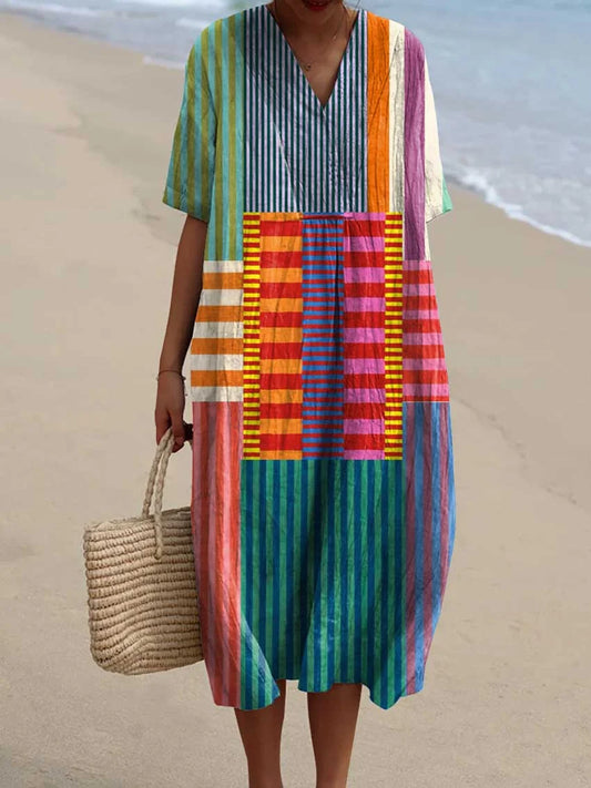 Abito Mireya Vintage-Geometrico