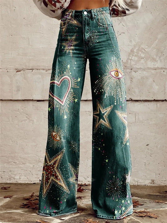 Eleganza Pantaloni Ampia Gamba