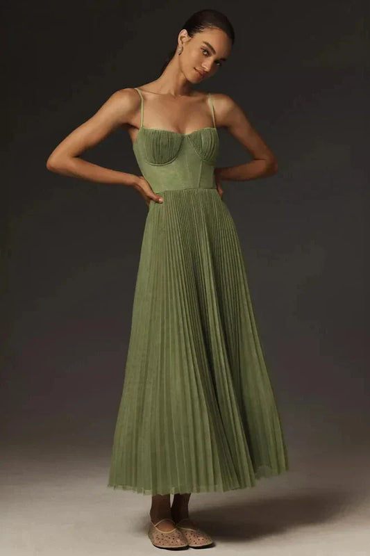 Vestito Tulle-Plissé Elegante