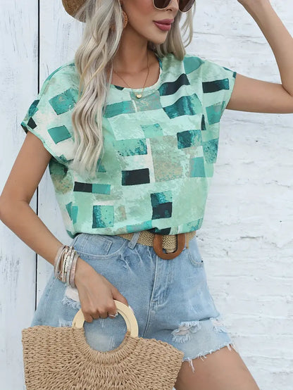 Blusa Geometrica Senza-Stiro