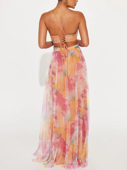 Abito Maxi Floreale Elegante