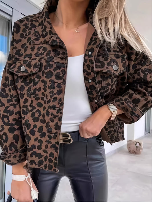 Camicia Leopardata Anti-Piega
