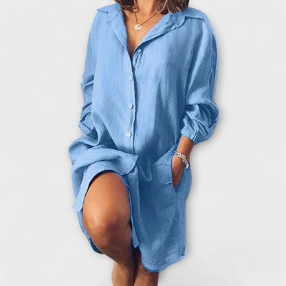 Blusa-Lino Elegante Confortevole
